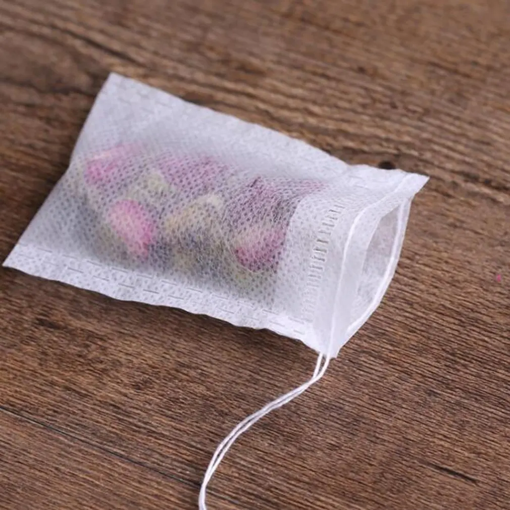 100Pcs/Lot Teabags Empty Scented Tea Bags With String Heal Seal Filter Paper for Herb Loose Tea Bolsas de te