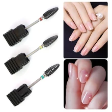 5 видов карбида вольфрама сверло для ногтей черные титановые сверла для маникюра аксессуары Фрезы Инструменты