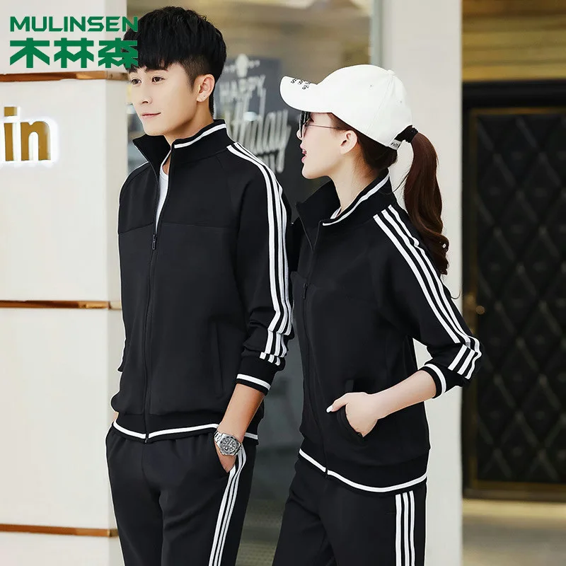 

MULINSEN 2019 Spring Sports Set Men's Hoodie Trousers Running Casual Sports Clothing Women's Couples Two-Piece Set
