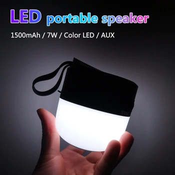 

Portable Bluetooth Speakers Column Wireless Powerful High Honor BoomBox Home HIFI Theater TF FM Radio with LED Light Computer