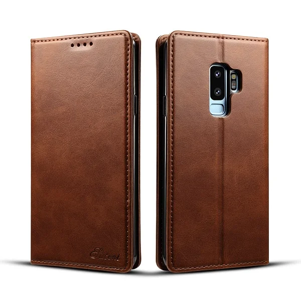 Brown 026 Для samsung Galaxy S9 S10 Plus Note 9 10+ чехол из искусственной кожи Винтажный чехол для телефона чехол книжка Флип Магнитный кошелек Чехол - Цвет: Brown 026
