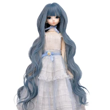 

MUZIWIG 1/3 BJD/SD Doll Hair Wig Doll Accessories High Temperature Long Rainbow Curly Wig Big Roll Wavy Hair For DIY BJD/SD Doll