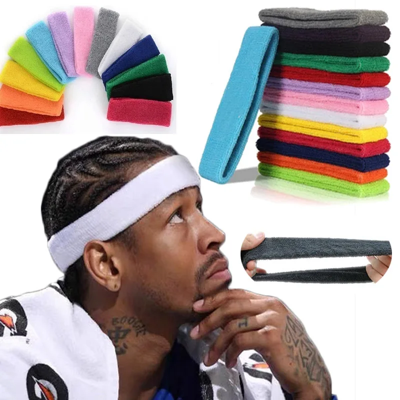 

Sports Headband Sweatband for Men Women Fitness Stretch Yoga Hairband Gym Head Bands Strong Elastic Fitness Basketball Band