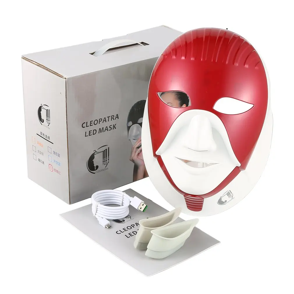 

2019 NEW Cleopatra Back Cover Led Touch Led Mask Design Photorejuvenation Instrument Color Beauty Instrument Facial Neck