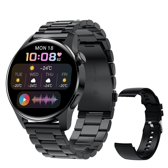 New Bluetooth Call Smart Watch Men Full Touch Sport Fitness Watches Waterproof Heart Rate Steel Band Smartwatch Android iOS