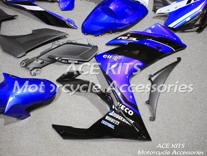 Мотоциклетный обтекатель abs, пригодный для Yamaha R25 R3 корпусные детали плесень синий ACEKITS Магазин № 0160