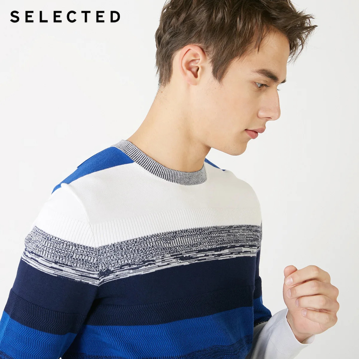 Skup Wybrane męskie różne kolory wzór sweter z dzianiny 100% bawełniany sweter ubrania C | 419124543