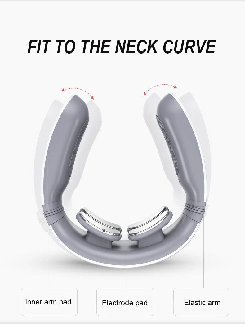 Eletromagnético do Pescoço do Pulso para Aliviar a Dor Cuidados de Saúde e Relaxamento Modos de Massagem Massageador Pescoço Cinco Cervical no 7 aliviar a dor no pescoço, cuidados de
