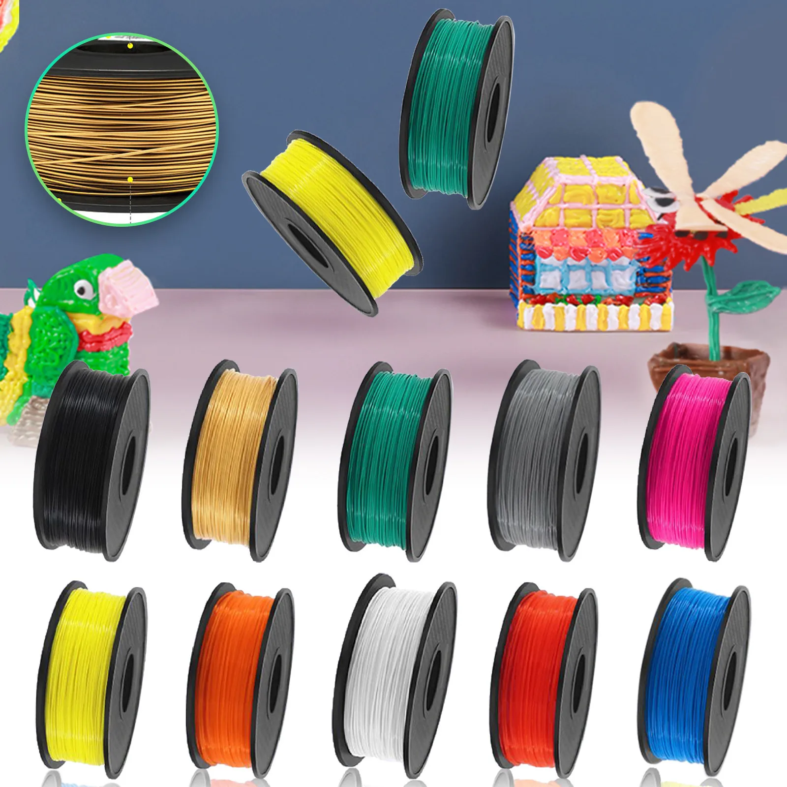 3D Pen Filament 1.75 mm PLA Filament 10m 3D Printing Materials Quality for Pen Printer