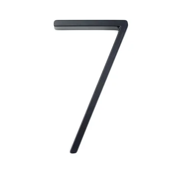 

12cm Big 3D Modern House Number Door Home Address Numbers for House Number Digital Door Outdoor Sign Plates 5 Inch. #7 Black