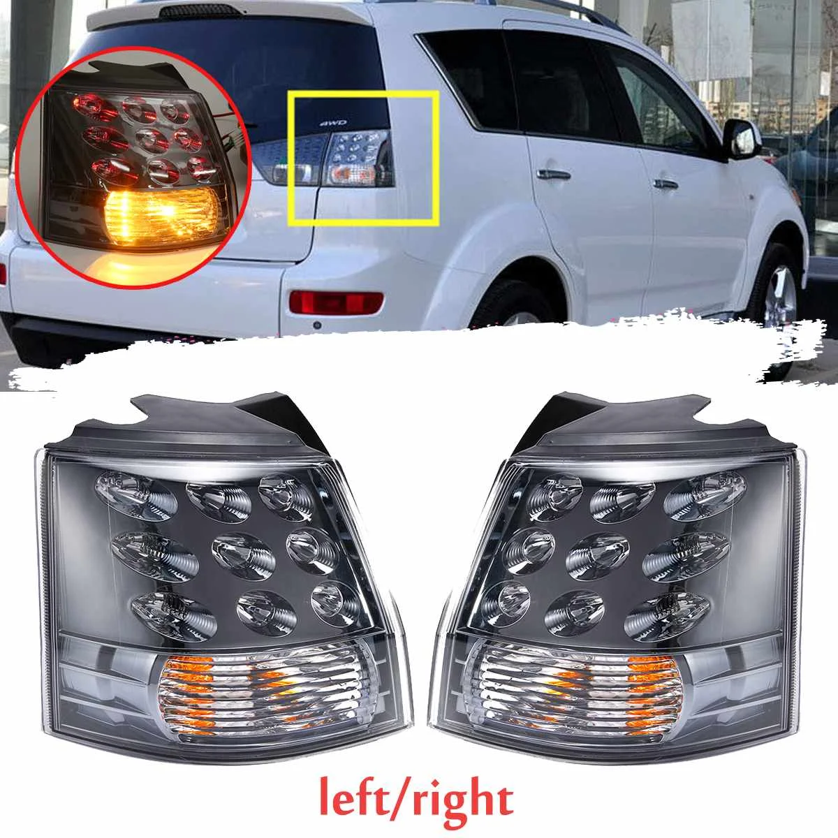 

Rear Tail light Outer Outside Brake Light LED Lamp for Mitsubishis Outlander EX 2007 2008 2009 2010 2011 2012 2013