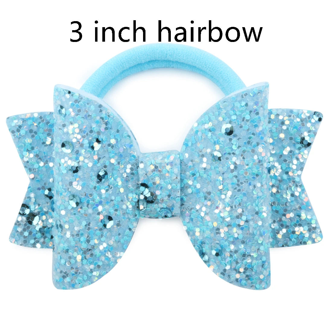3 inch hair bow-5 1 шт., галстук для волос для девочек, детские бантики для волос, резинки, 3 дюйма, бант, блестящие банты для волос, нетканые, для детей, с конским хвостом, весенняя одежда для головы - Цвет: 3 inch hair bow-5