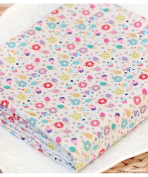 

Donuts Fabric 100% Cotton Fabric Printed Fabric Patchwork Sewing Material For Diy Dress Clothing Width 100cm