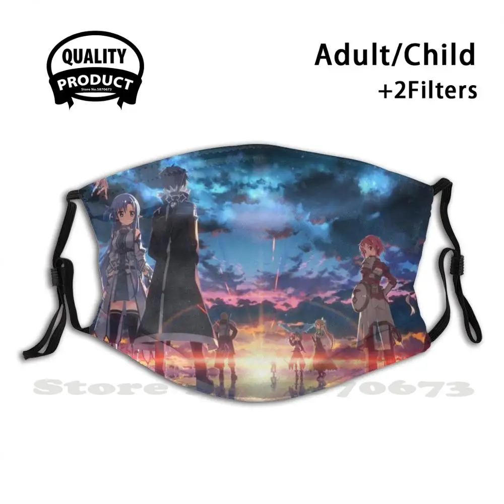

Sword Art Online Aesthetic Face Mask Washable Filter Summer Hot Sale Mouth Masks Aesthetic Sword Art Online Sao Anime Anime
