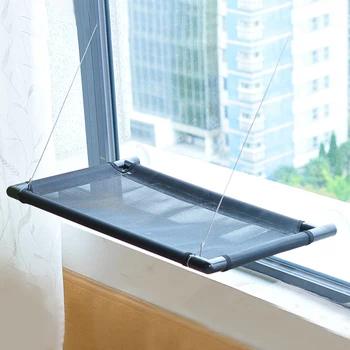 

Pet Toy Home Strong Bearing All Season Hanging Shelf Suction Cup Breathable Cat Hammock Sleeping Swing Seat Cushion Detachable