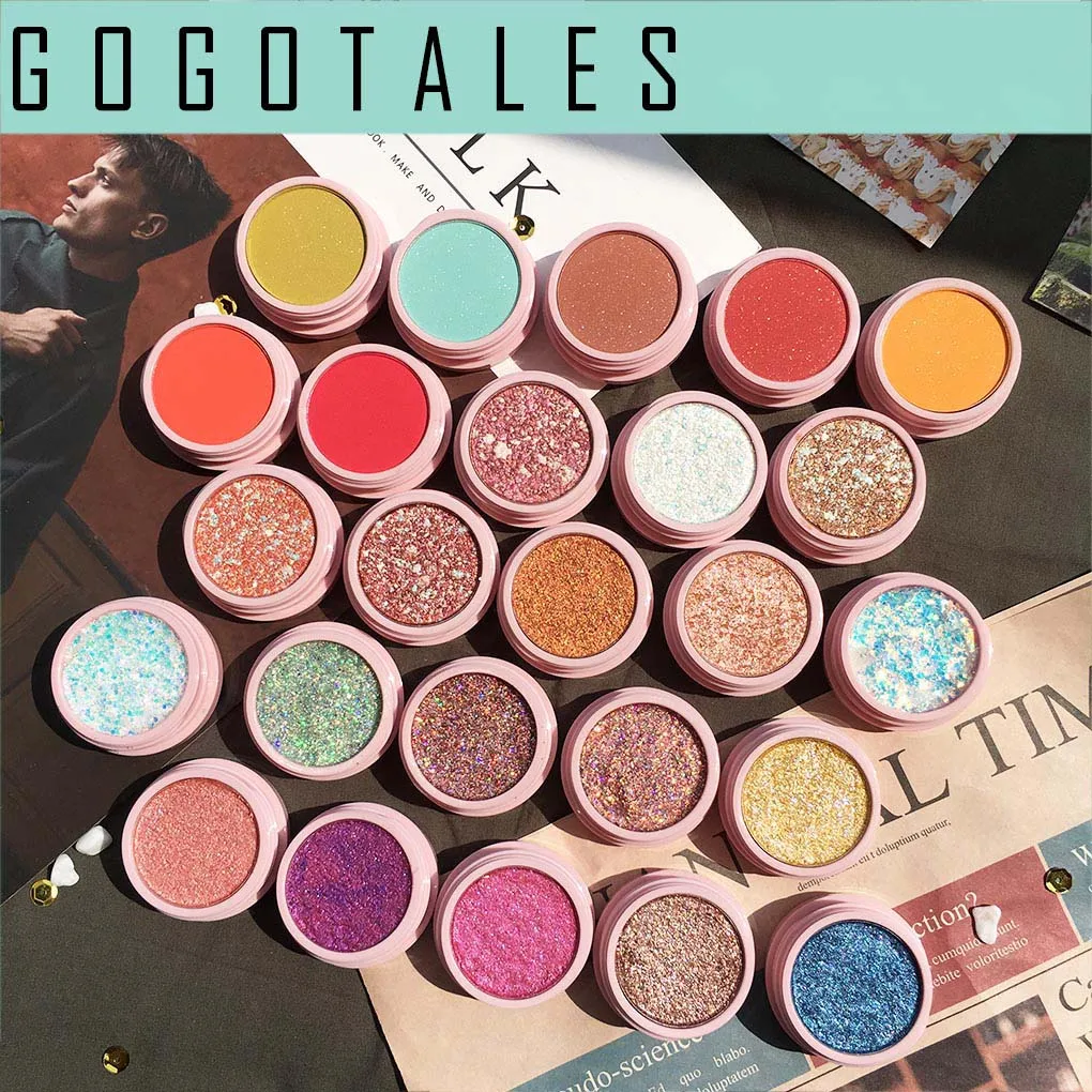 

25 Color 1PC Metallic Pigment Eyeshadow Palette Waterproof Glitter Shimmer Highlighter Brighten Makeup Palette Eyeshadow Pallete