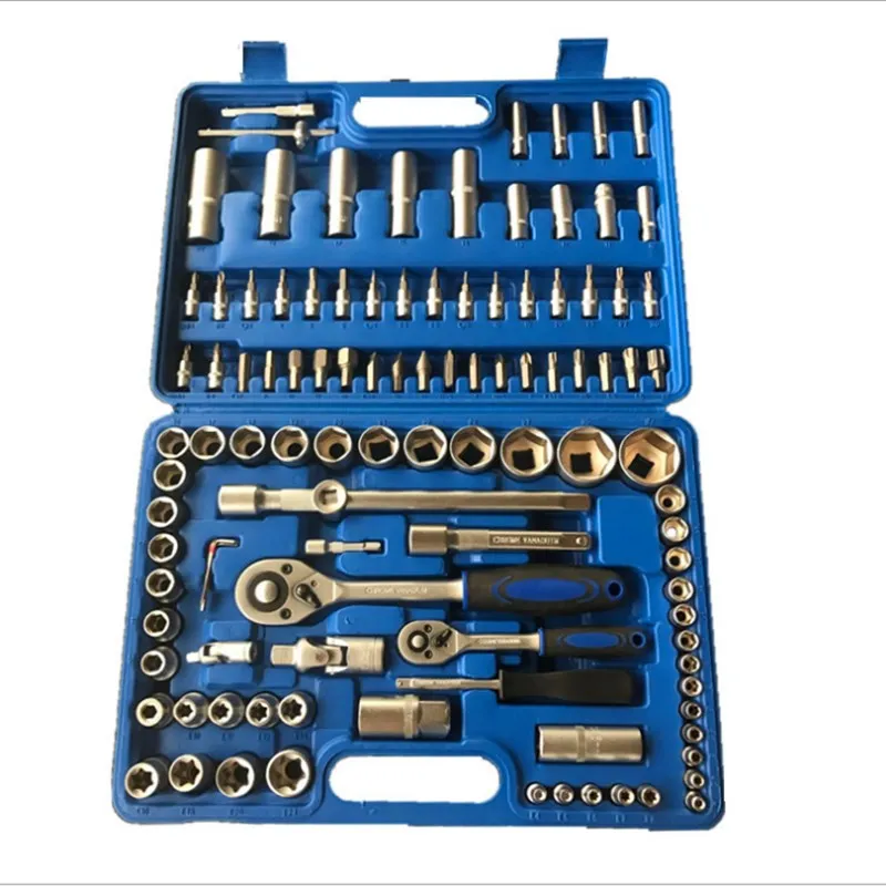 

108 Socket Tools Auto Repair And Maintenance Tools Ratchet wWrench Screwdriver Spark Plug Socket Toolbox