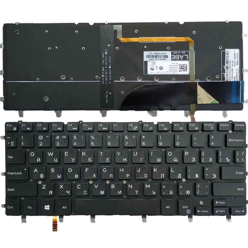 Новая русская клавиатура для ноутбука Dell XPS 13 9343 9350 9360 15BR N7547 N7548 7547 7548 17-3000 с