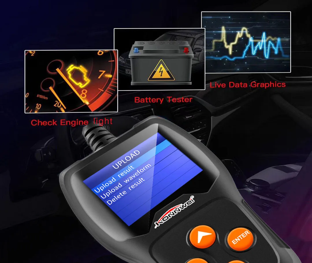 KONNWEI KW600 сканер OBD код ридер автомобильный диагностический инструмент Многоязычный OBD2 сканер Автомобильная диагностика Авто сканер