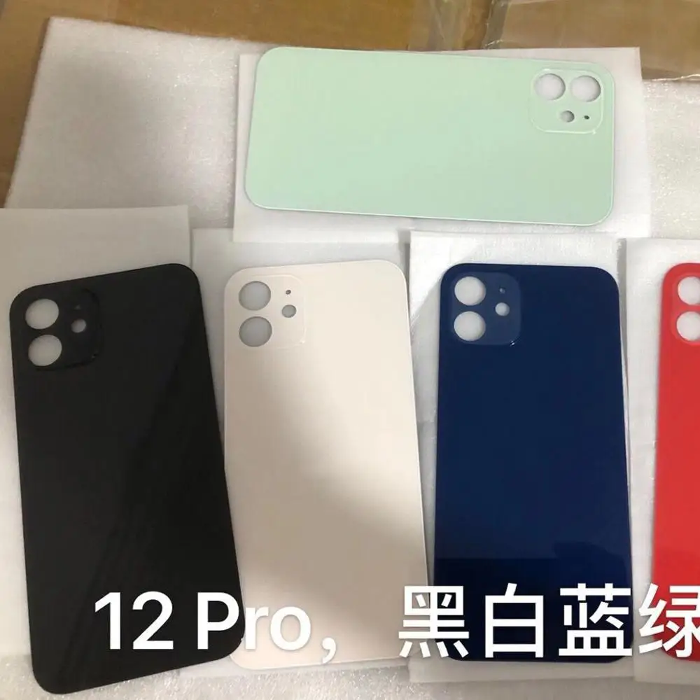 New Back Glass Cover For iPhone 12 pro Rear Battery Door Covers for mini Black White Red Green Blue | Мобильные телефоны и