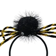 Adultos niños plástico 3D esponjoso araña decoración diadema Halloween disfraz pelo aro Cosplay decorativo tocado suministros para fiesta(China)