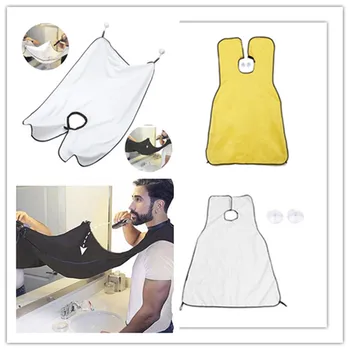 

Male beard black and white apron bib trimmer facial hair shawl sink shaving beard apron waterproof bathroom supplies