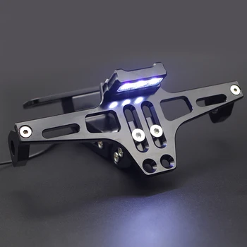 

Motorcycle Number Plate Holder License Frame Covers With LED For ducati hypermotard 821 848 monster 1200 1098 streetfighter