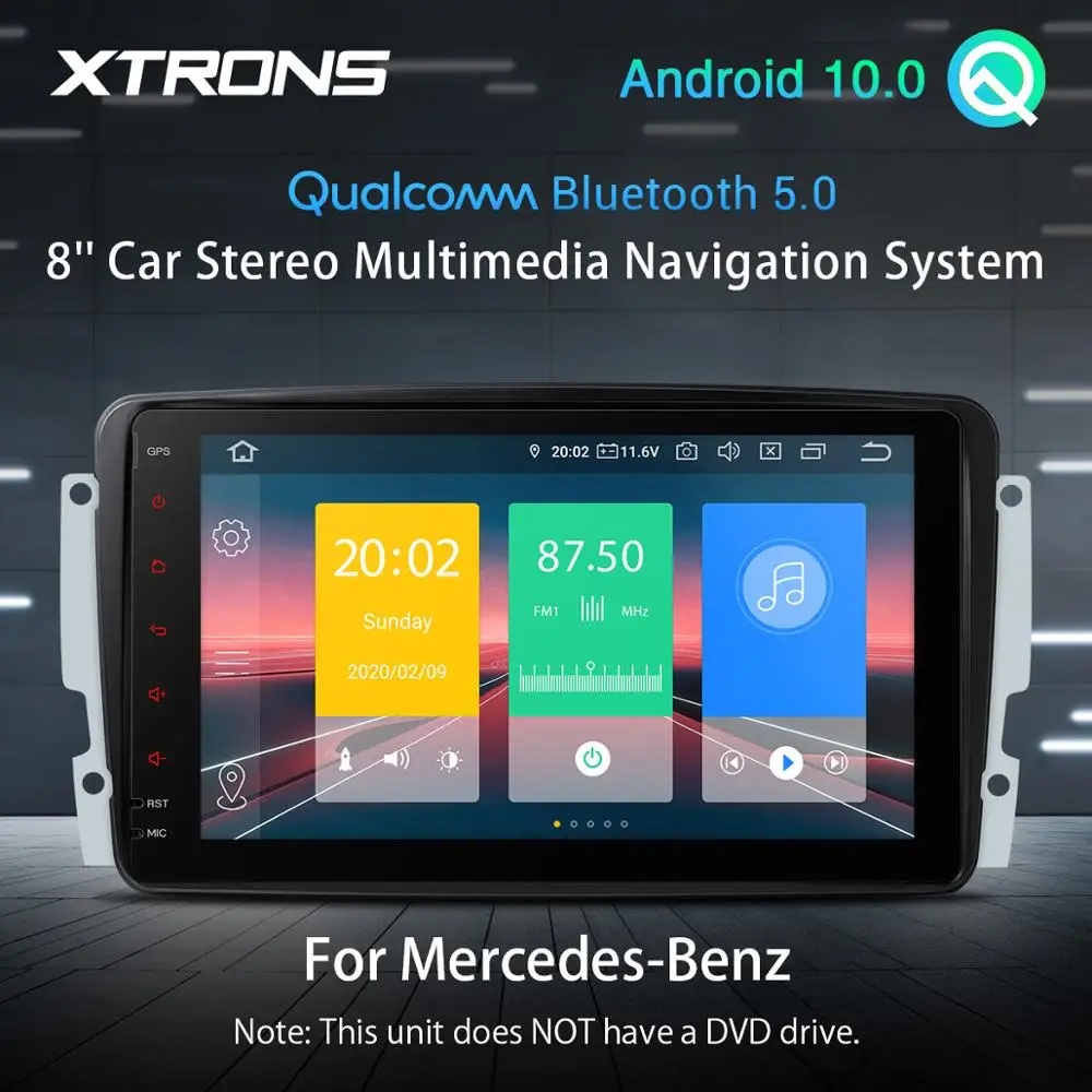 XTRONS Android 10 0 Qualcomm Bluetooth 5 автомобильный стерео плеер GPS для Mercedes Benz A W168 W203 W209 C209 W463 Viano