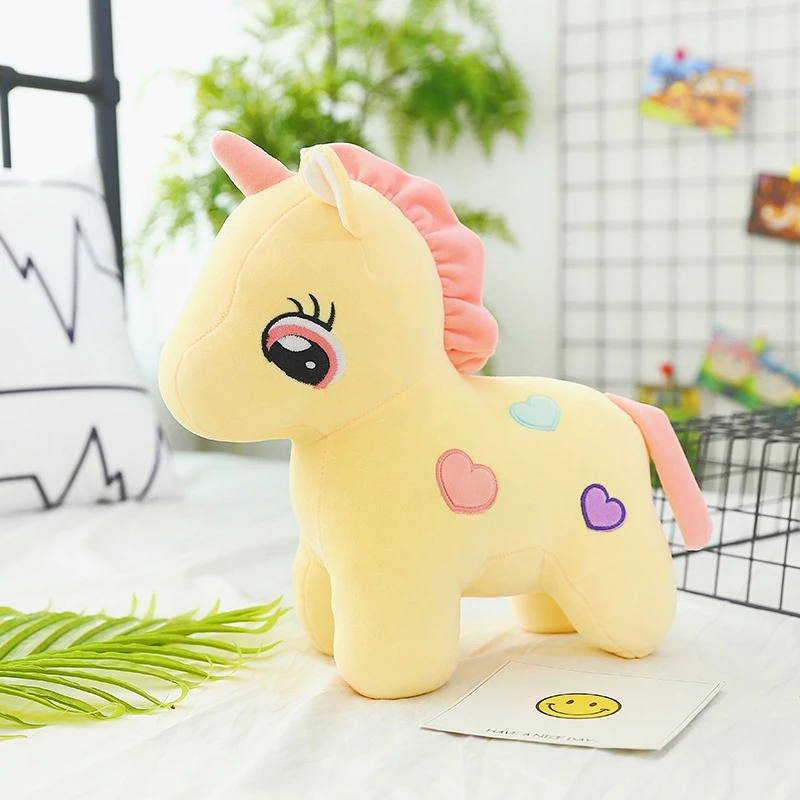 Плюшевые животные Peluche мягкие куклы Лошадь каваи Единорог Мягкие чучело животные Единорог Мягкие игрушки для детей Подушка подарок плюшевая игрушка - Цвет: TOY123-02