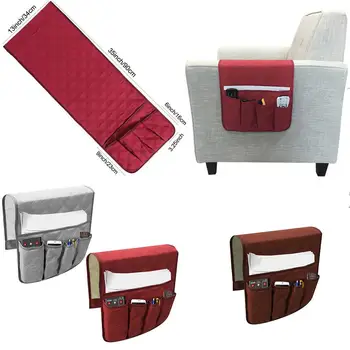 

Sofa Arm Rest TV Remote Control Organizer Holder Phone Storage Box Magazine Sundries Organizer Storage Multipockets