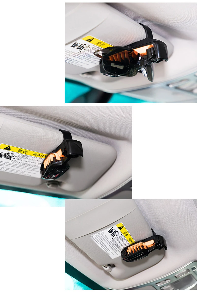 Universal Car Sun Visor Mount Glasses Clip Sunglasses Holder Portable Sunglasses Cases Storage Holders Car-styling Accessories
