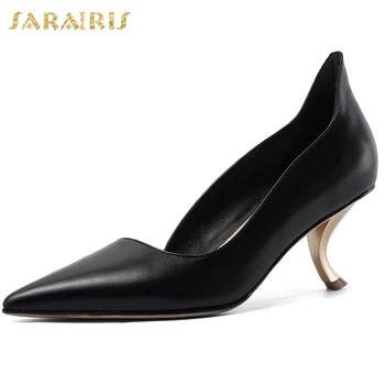 

Sarairis Brand New Design 2020 Hot Sale Strange Style Shoes Women Pumps Female Slip On Pointed Toe INS Pumps Woman