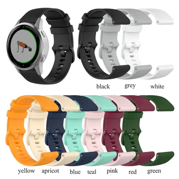 

Quick Release Plaid Check Silicone Watch Strap for 20mm Garmin Venu VivoMove3 Luxe Style Forerunner 245 music Replacement Band