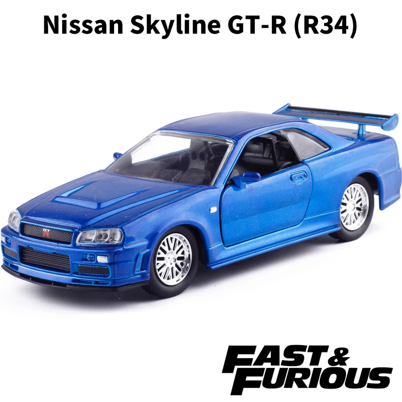 Jada Cars 1 32 Fast And Furious Nissan Skyline Gtr R34 Collector Edition Metal Diecast Model Cars Kids Toys Diecasts Toy Vehicles Aliexpress