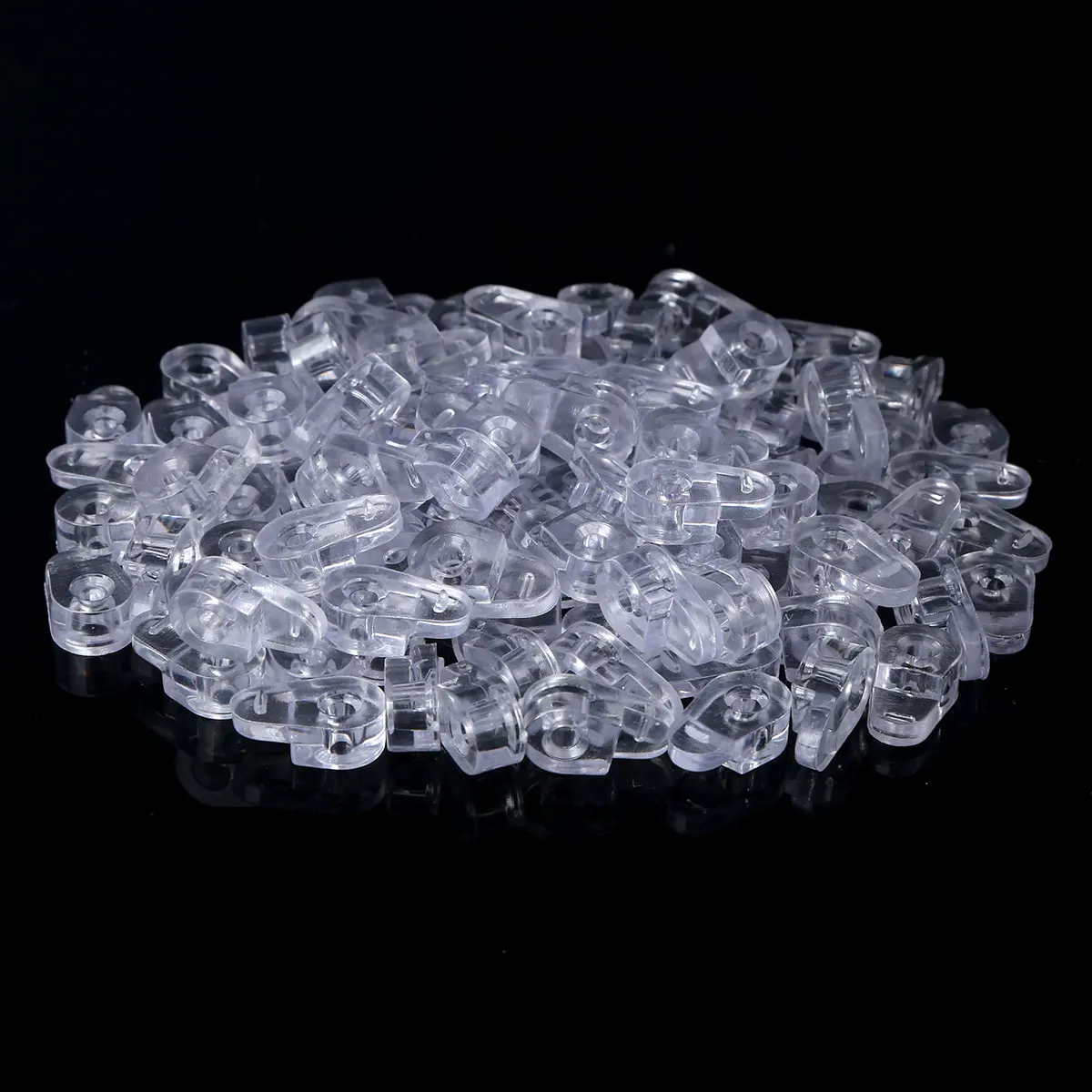 Retentor de Painel de Vidro Plástico Transparente Espelho Fix Clips para Gabinete Porta Janela Vestir Hardware 100 Pcs