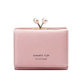 

Women's Small Clutch Wallet Cute Mini Leather Card Holder Case Trifold Coin Purse