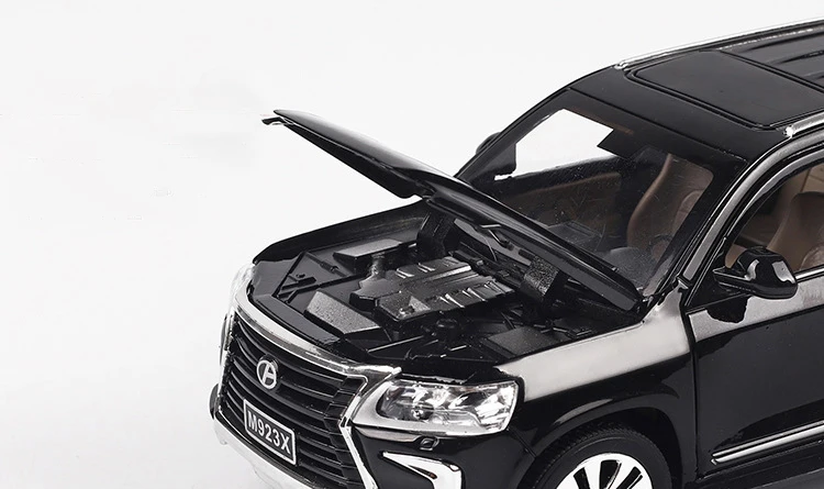 Модель автомобиля из искусственного сплава 1:24 Lexus LX570 Echo Acoustooptic автомобильные игрушки коллекция подарков на Рождество и день рождения
