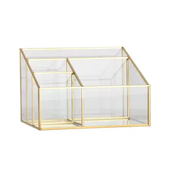 

Glass Cosmetic Storage Box Nordic Cosmetic Jewelry Storage Box Drawer Organizer For Desktop Dressing Table