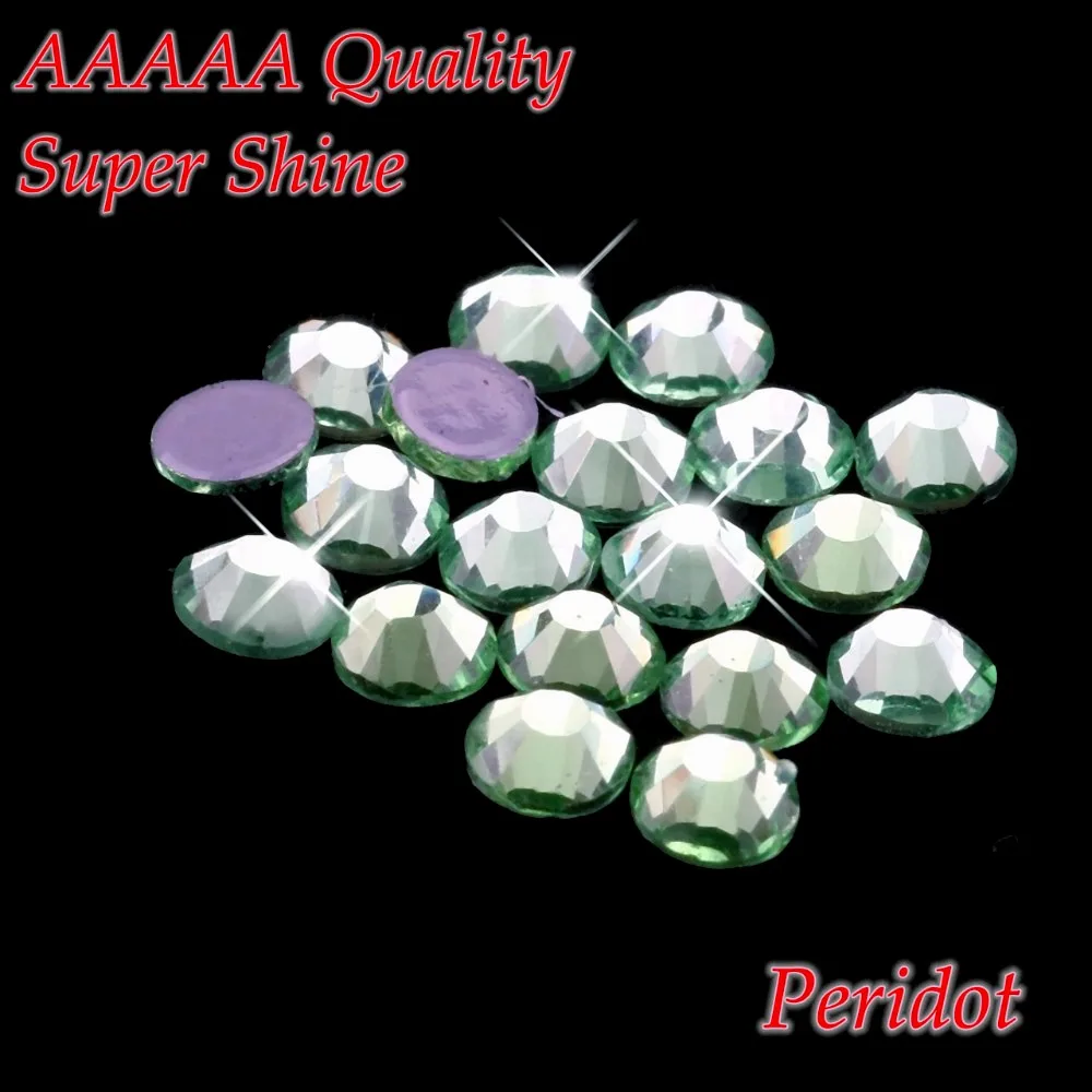 Высокое качество Peridot исправление стразы похожие SWA. Стразы SS6 SS10 SS16 SS20 Кристаллы