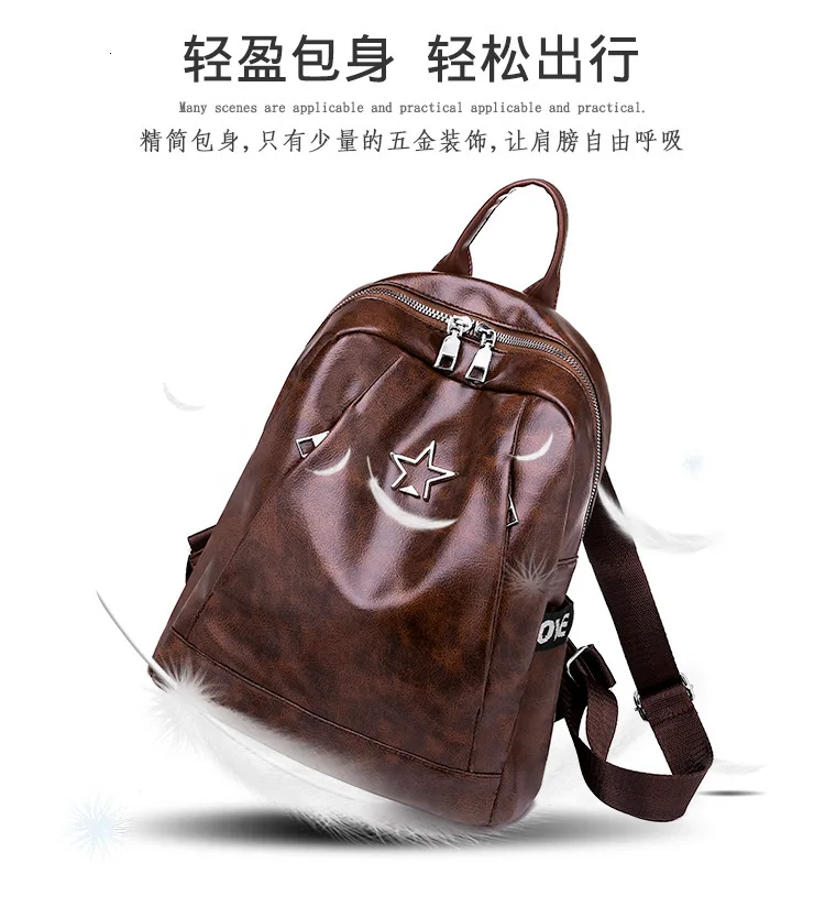 Vintage School Bags For Teenagers Teenage Girls Mochila Feminina Backpacks Leather Women Backpack Girl Schoolbag Bagpack