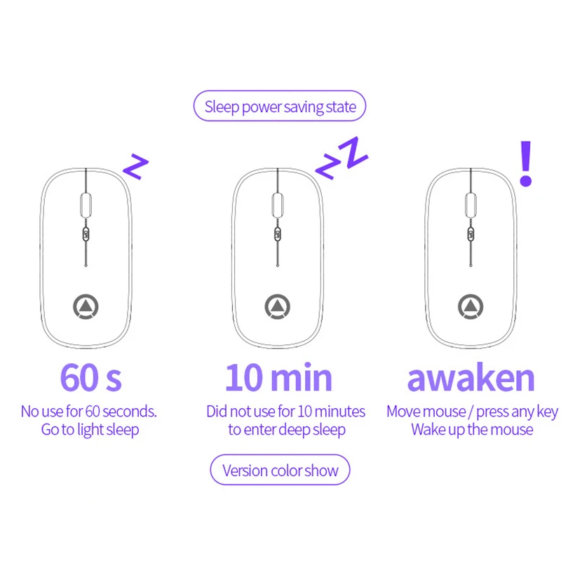 UTHAI DB60 wireless battery version mouse mute adjustable DPI1600 mouse intelligent sleep 2.4gHz long battery life