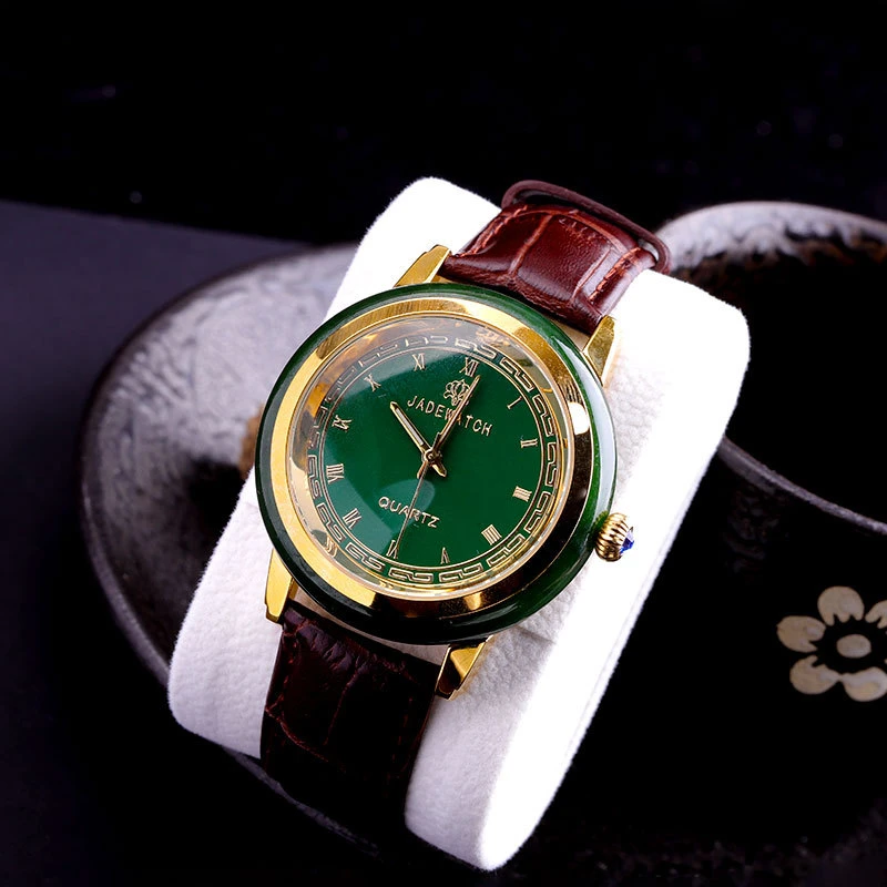Baru Merek Mewah Pria Permata Watch Hadiah Beberapa Jam Tangan Antik Jade Pria Klasik Kulit Asli Band Kuarsa Jam Tangan Jam Tangan Mekanik Aliexpress