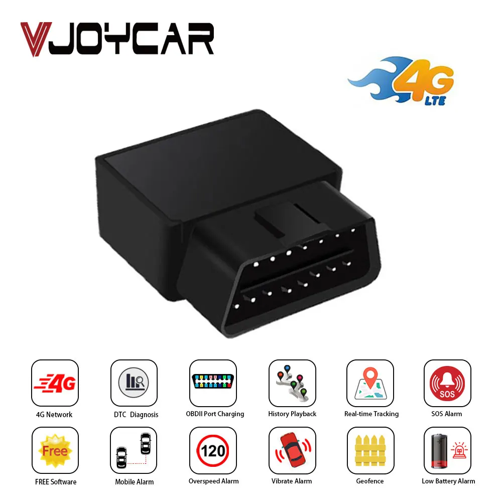 

4G OBD II Tracker GPS Locator FDD LTE Real-time TK826 Vehicle GPS Easy Install OBD Plug Connector GPS Tracker Car Free Web APP
