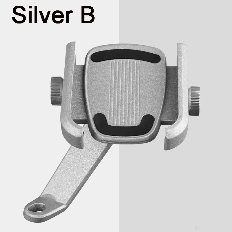 Silver B Велосипед из алюминиевого сплава держатель для телефона 4-" держатель для мобильного телефона gps Держатель для велосипедного телефона Поддержка велосипедного кронштейна крепление - Цвет: Silver B
