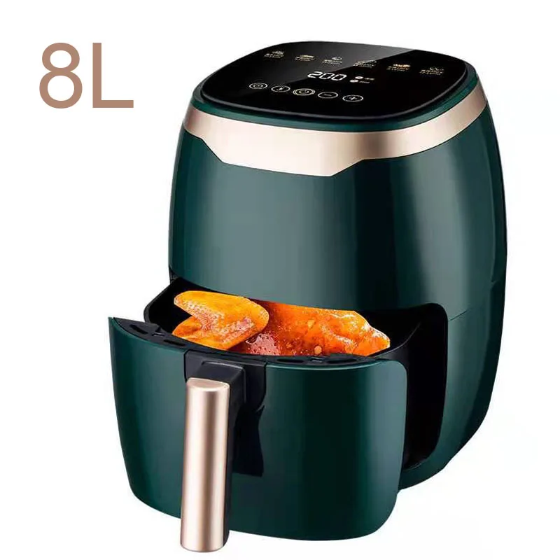 220v 8L large capacity air fryer Intelligent Automatic Electric potato chipper household The Fried chicken Oven no smoke Oil air fryer household top ten brand oven integrated 6l large capacity intelligent multi function oil free electric