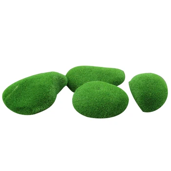 

20Pcs Micro-Landscape Fairy Garden Miniature Decoration Ornament Artificial Fake Moss Green Ball Lawn Mossy Stone Model Toy Diy