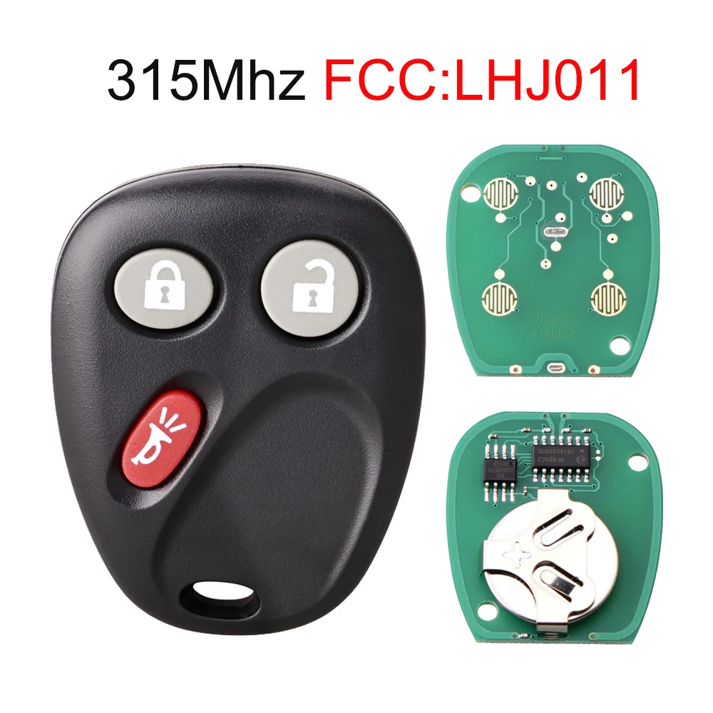 LHJ011 OkeyTech для G M Chevrolet Avalanche Cadillac Escalade 3 4 кнопки 315 МГц Автомобильный Дистанционный ключ LHJ011 MYT3X6898B KOBLEAR1XT ABO1502T - Цвет: LHJ011