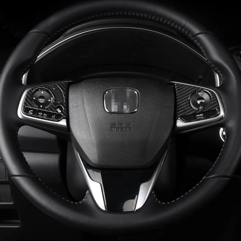 Декоративные наклейки на руль для Honda crv CR V 2017 2018 2020 кнопки из углеродного волокна