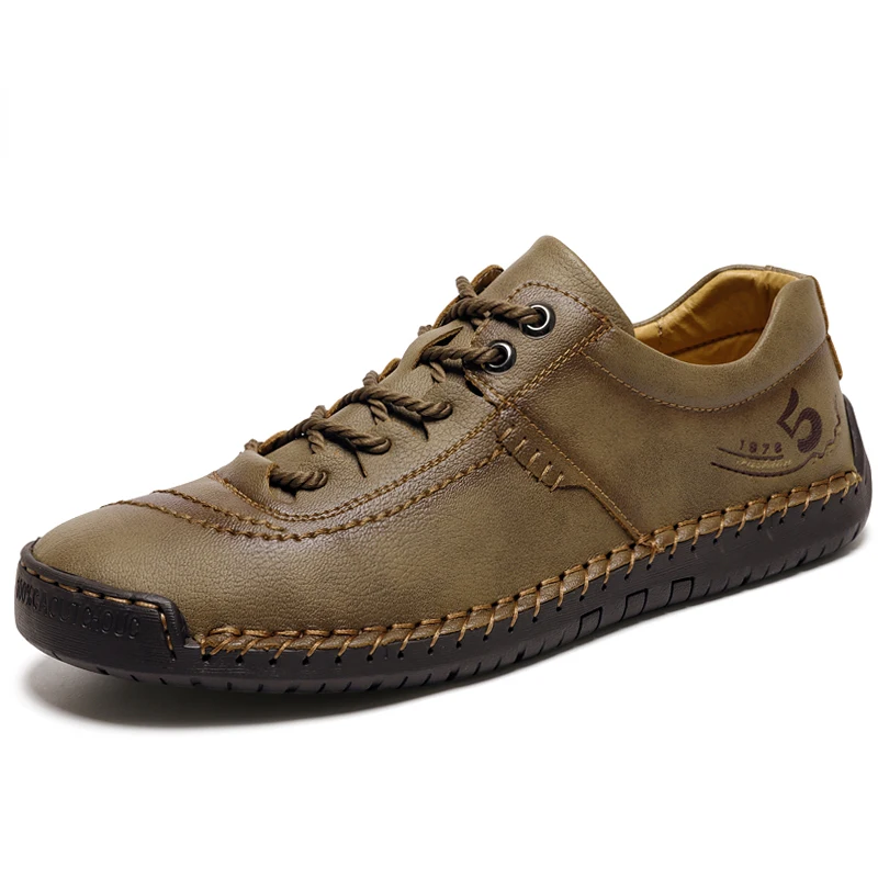 

Handmade Classic Casual Leather Shoes Men Loafers Plus size Split Leather Men Shoes flats Comfort Moccasins Shoes zapatos hombre