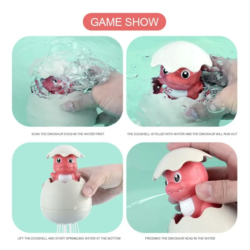 Детские игрушки для душа, утенок, посыпающий водой, детские игрушки, пингвин, динозавр, Детская водяная игрушка